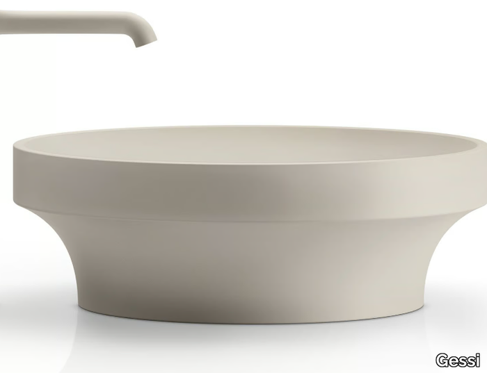 ORIGINI - Countertop round Cristalplant® washbasin _ Gessi