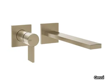 INVERSO RIGATO - Wall-mounted chromed brass washbasin mixer _ Gessi