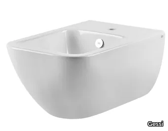 GOCCIA - Wall-hung ceramic bidet with overflow _ Gessi