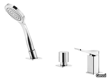 RILIEVO - 3 hole brass bathtub mixer with diverter _ Gessi