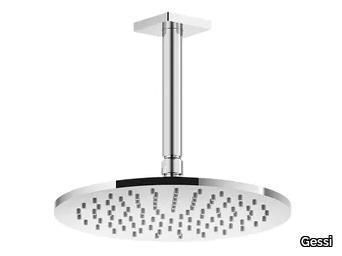 RILIEVO - Round brass overhead shower with anti-lime system _ Gessi