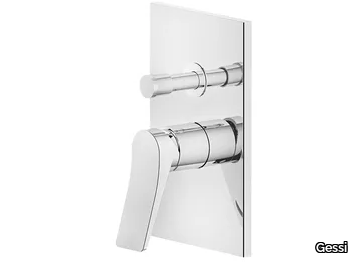 RILIEVO - Brass shower mixer with diverter with plate _ Gessi