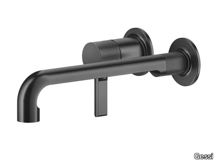 INCISO - - 2 hole wall-mounted brass washbasin mixer without waste _ Gessi