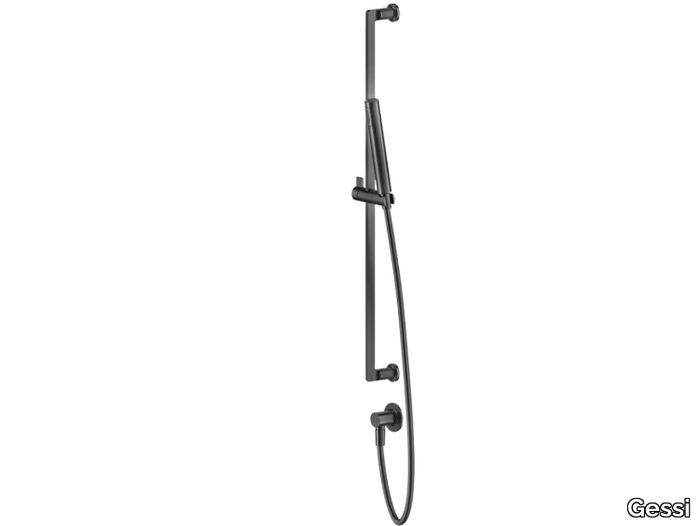 INCISO - Chromed brass shower wallbar with hand shower _ Gessi