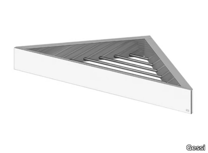 RETTANGOLO - Brass bathroom wall shelf _ Gessi