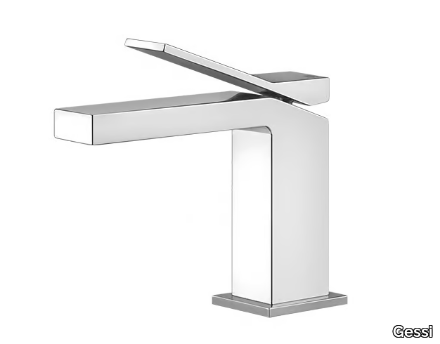 RETTANGOLO K - Countertop brass washbasin mixer without waste _ Gessi