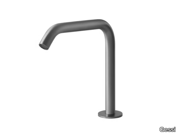 TRAME - Deck-mounted stainless steel sink spout _ Gessi