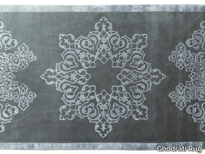 BORDO FIORE - Patterned rectangular handmade rug _ Ghodrati Rug