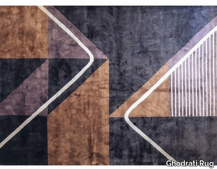 PATHWAY - Rectangular handmade rug with geometric shapes _ Ghodrati Rug