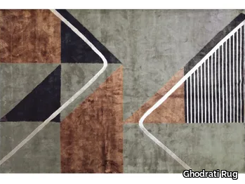 PATHWAY RAME - Rectangular handmade rug with geometric shapes _ Ghodrati Rug