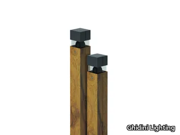 MINIQUADRO DARK WOOD - LED aluminium bollard light _ Ghidini Lighting