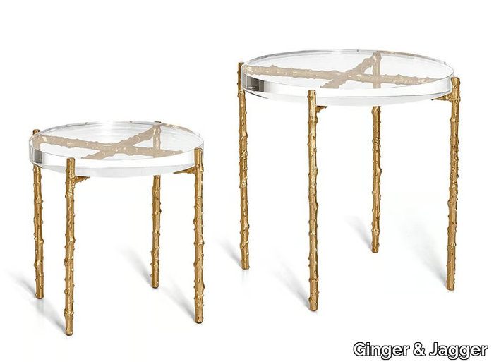 AIR - Round brass coffee table for living room _ Ginger & Jagger