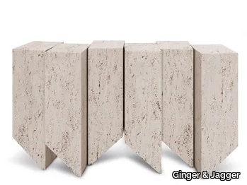 GEODE - Travertine console table _ Ginger & Jagger