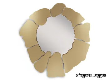 ISLET - Wall-mounted framed brass mirror _ Ginger & Jagger