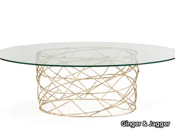 ROSEBUSH - Oval glass living room table _ Ginger & Jagger