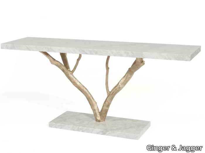 PRIMITIVE - Rectangular marble console table _ Ginger & Jagger