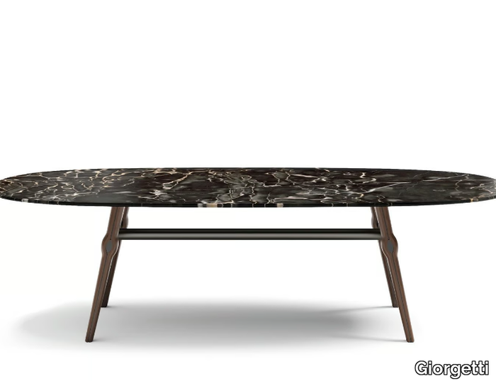 AGO - Oval marble table _ Giorgetti