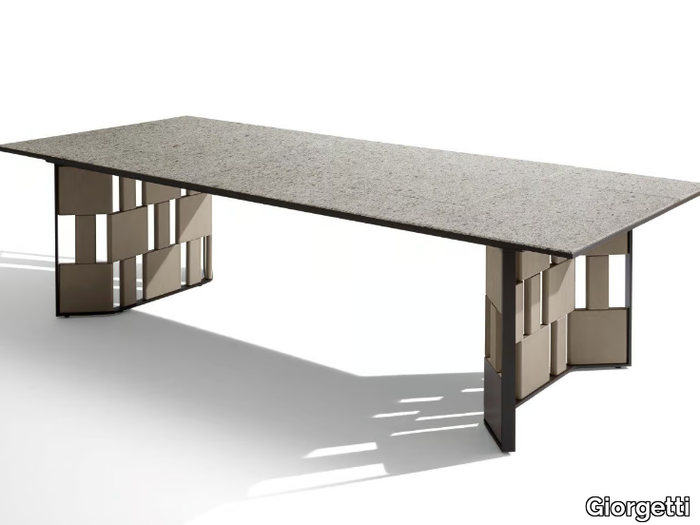 BREAK - Rectangular marble garden table _ Giorgetti