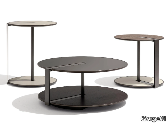 CLAMP - Round metal coffee table _ Giorgetti