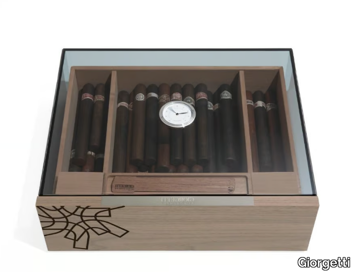 CLUB - Wood and glass Humidor _ Giorgetti