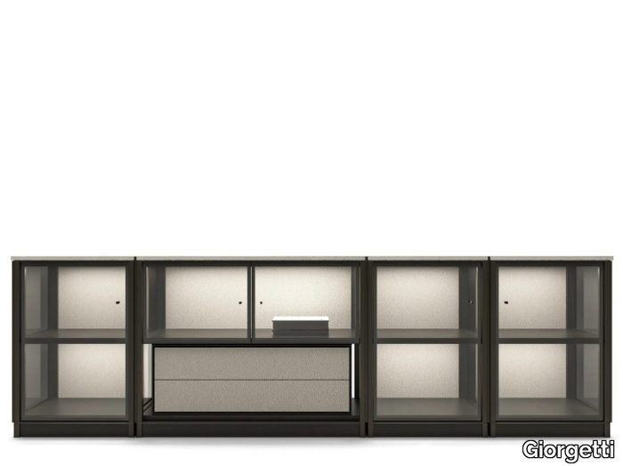 DOMUS - Modular sideboard with integrated lighting _ Giorgetti