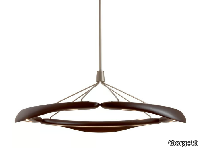 DUNES - LED walnut pendant lamp _ Giorgetti