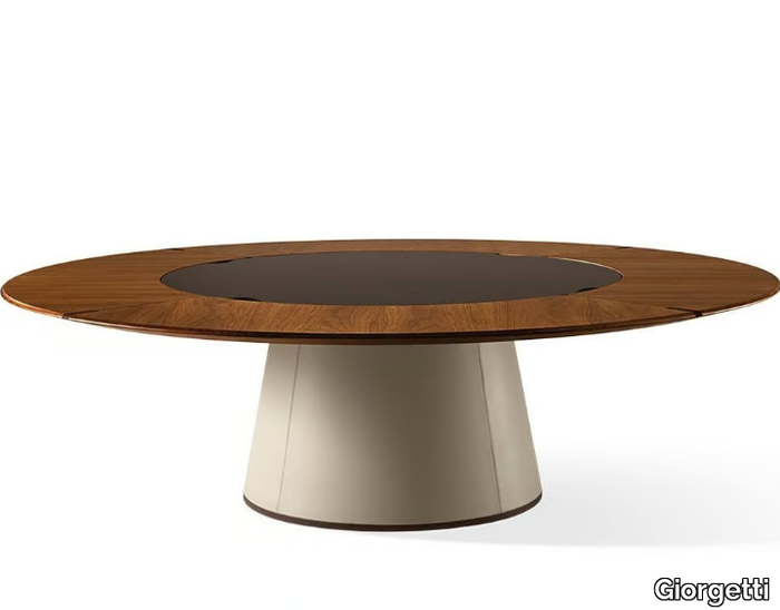 FANG - Round wooden table _ Giorgetti