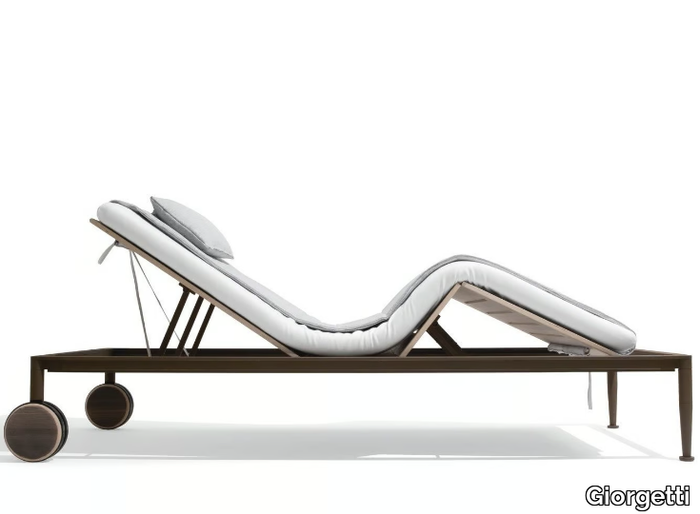 GEA - Recliner sun lounger with castors _ Giorgetti