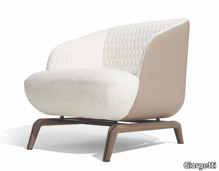 JANET - Fabric armchair with armrests _ Giorgetti