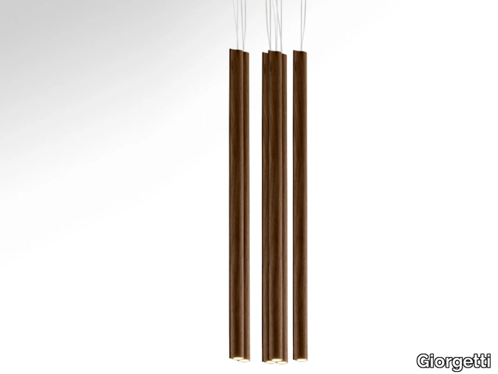 LEAF - LED walnut pendant lamp _ Giorgetti