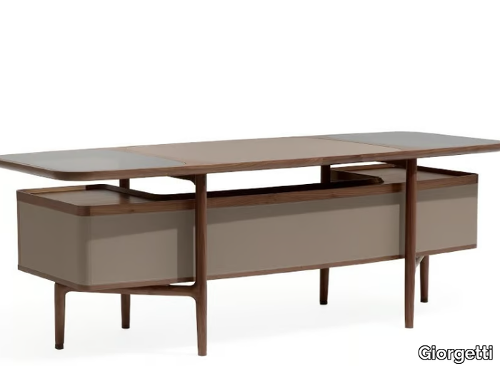 MOGUL - Rectangular wooden writing desk _ Giorgetti