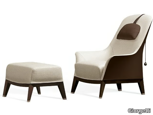 NORMAL - Armchair with armrests _ Giorgetti