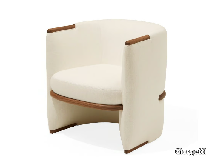 OPUS - Upholstered fabric armchair with armrests _ Giorgetti