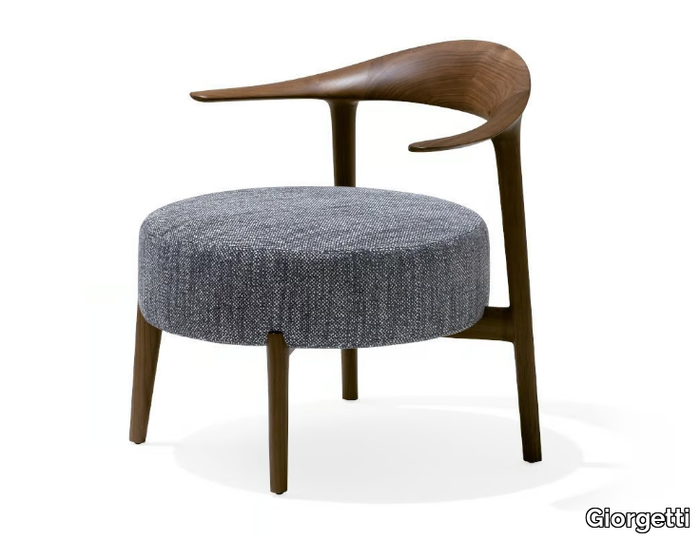 RIPPLE - Upholstered easy chair with armrests _ Giorgetti