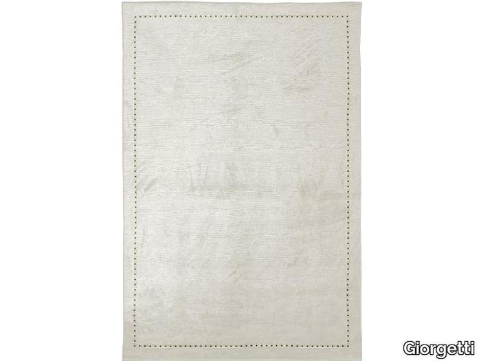 STITCH - Solid-color rectangular silk rug _ Giorgetti