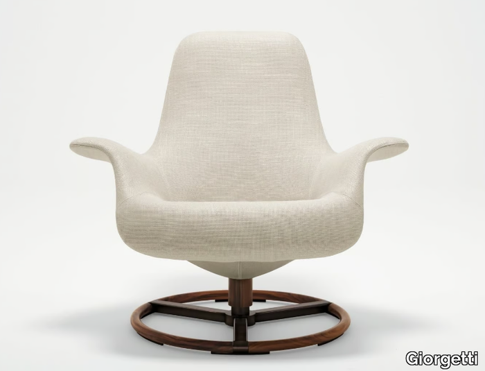 TILT - Swivel fabric armchair with armrests _ Giorgetti