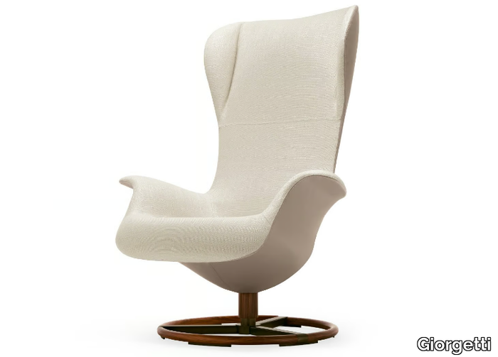 TILT - Swivel bergere armchair with armrests _ Giorgetti