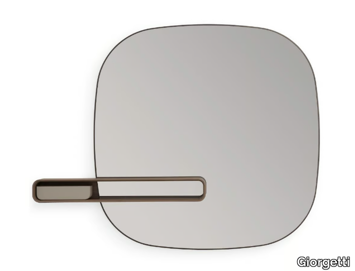 UYUNI - Wall-mounted hall mirror with shelf _ Giorgetti