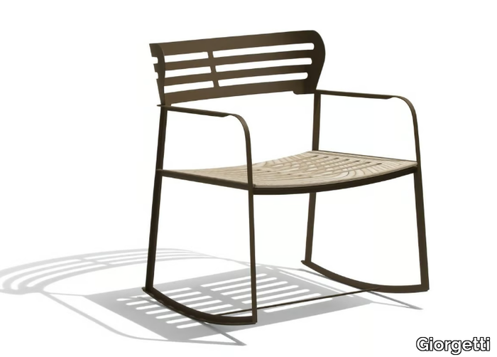 GEA - Rocking garden easy chair with armrests _ Giorgetti