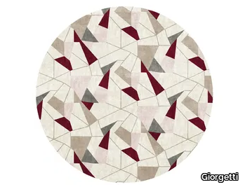 KALEIDO - Round custom handmade Bamboo silk rug _ Giorgetti