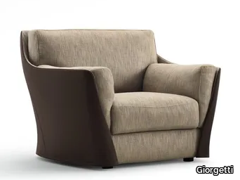 VITTORIA - Fabric armchair with removable cover with armrests _ Giorgetti