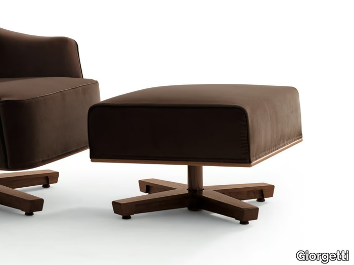 MOBIUS - With 4-spoke base fabric footstool _ Giorgetti