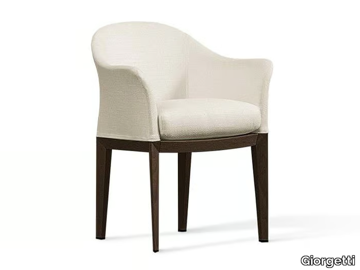 NORMAL - Upholstered fabric chair with armrests _ Giorgetti