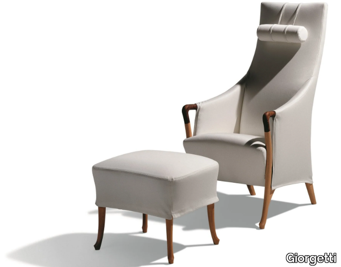 PROGETTI - Fabric armchair with headrest _ Giorgetti