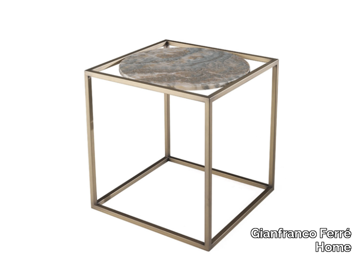 NORREBRO - Square onyx and metal coffee table _ Gianfranco Ferré Home