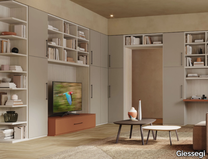 LV722 - Open Corner bookcase _ Giessegi