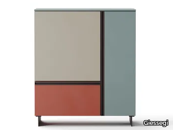 MONDRIAN - Highboard with doors _ Giessegi