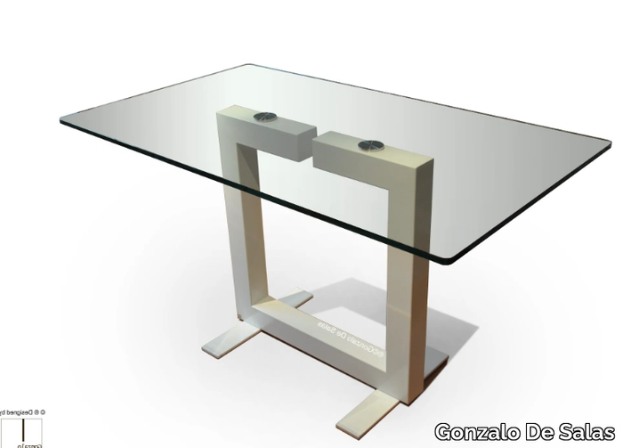 ISIS - Rectangular glass and iron dining table _ Gonzalo De Salas