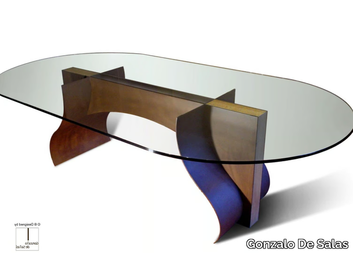 LOIRA - Oval glass table _ Gonzalo De Salas