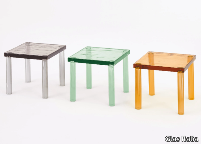 NESTING - Square Murano glass coffee table _ Glas Italia